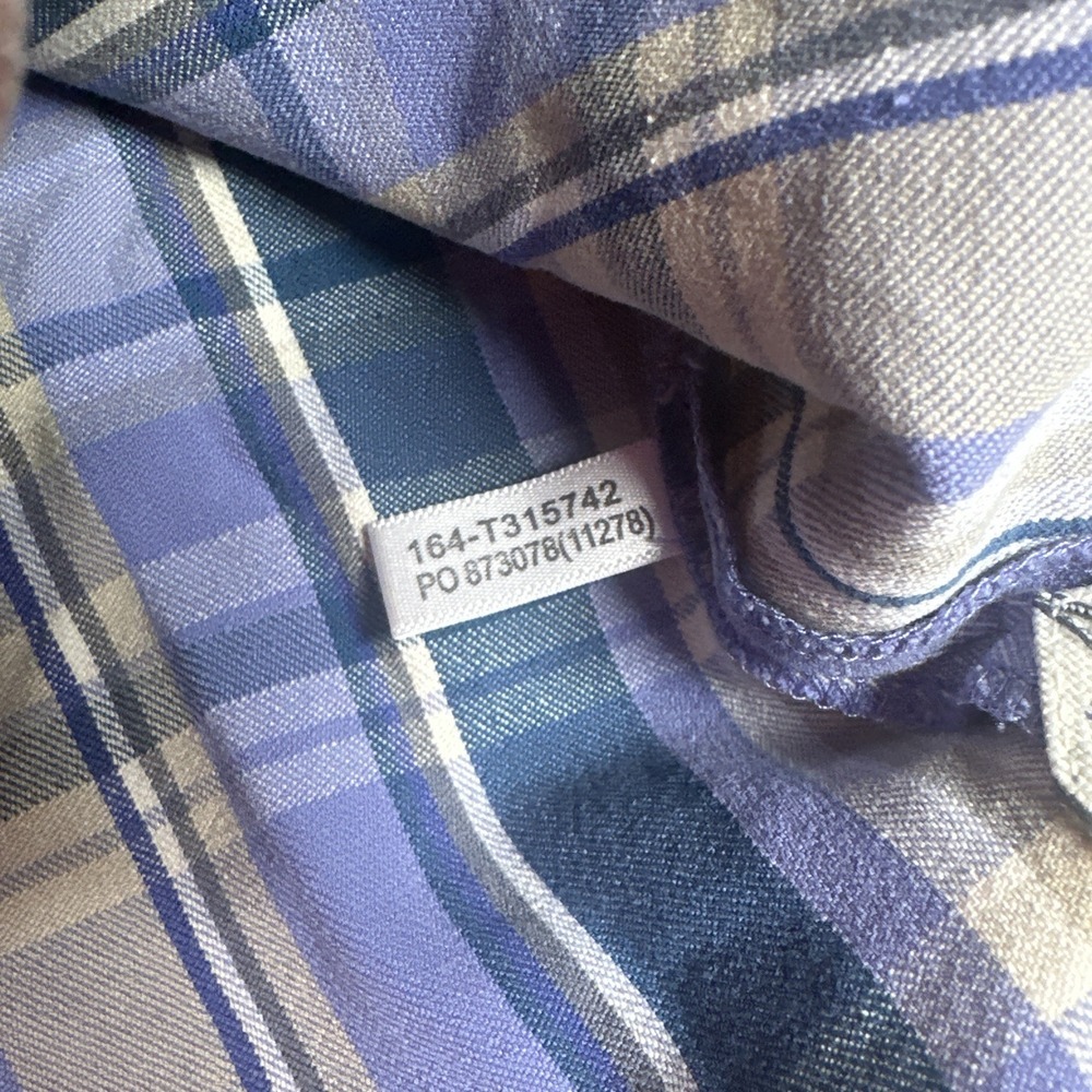 Tommy Bahama Mens Shirt Silk Blue White Plaid Purple  XL Short Sleeve Button‎ - Picture 7 of 11